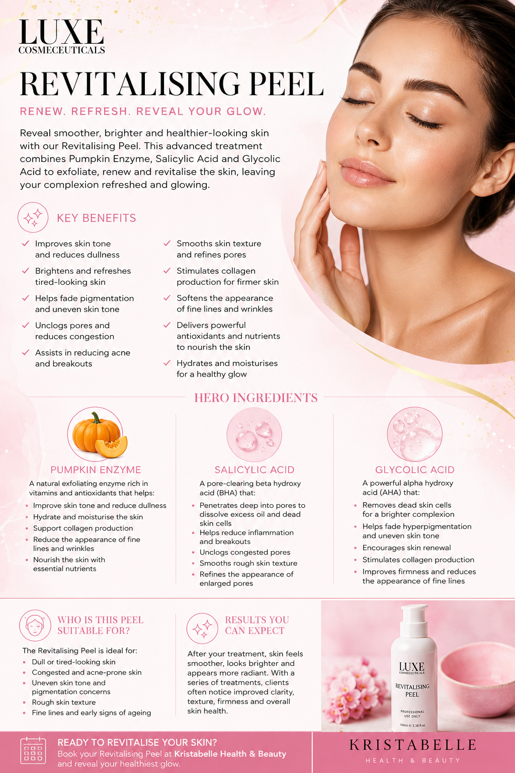 Revitalising Peal Facial Treatments Masks Rejuvination